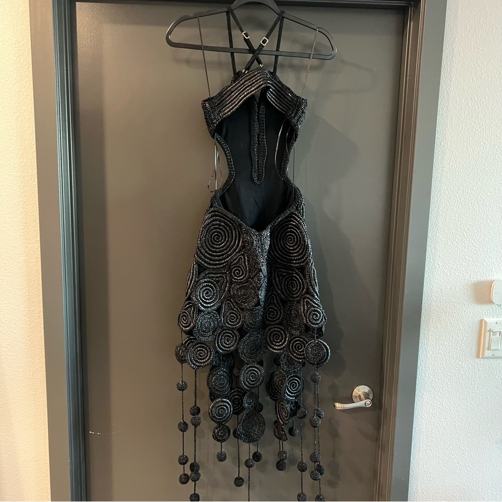 Cult Gaia Leela Crochet Black Dress Size XS - Picture 9 of 13